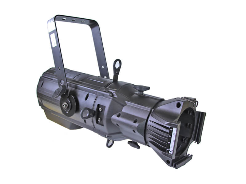 Der in der Farbtemperatur einstellbare 200-W-LED-Profilstrahler erstrahlt auf der Bühne und macht Ihre Bühne noch außergewöhnlicher