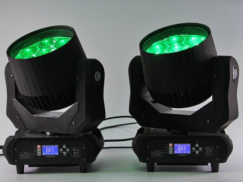 7 Stück 40 W 4-in-1-LED-Moving-Head-Beam-Zoom-Waschlicht