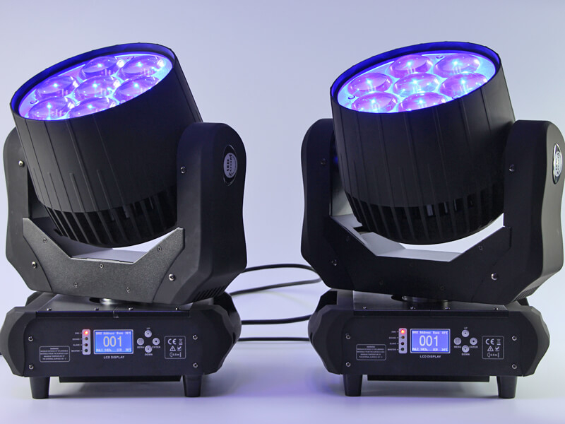 7 Stück 40 W 4-in-1-LED-Moving-Head-Beam-Zoom-Waschlicht