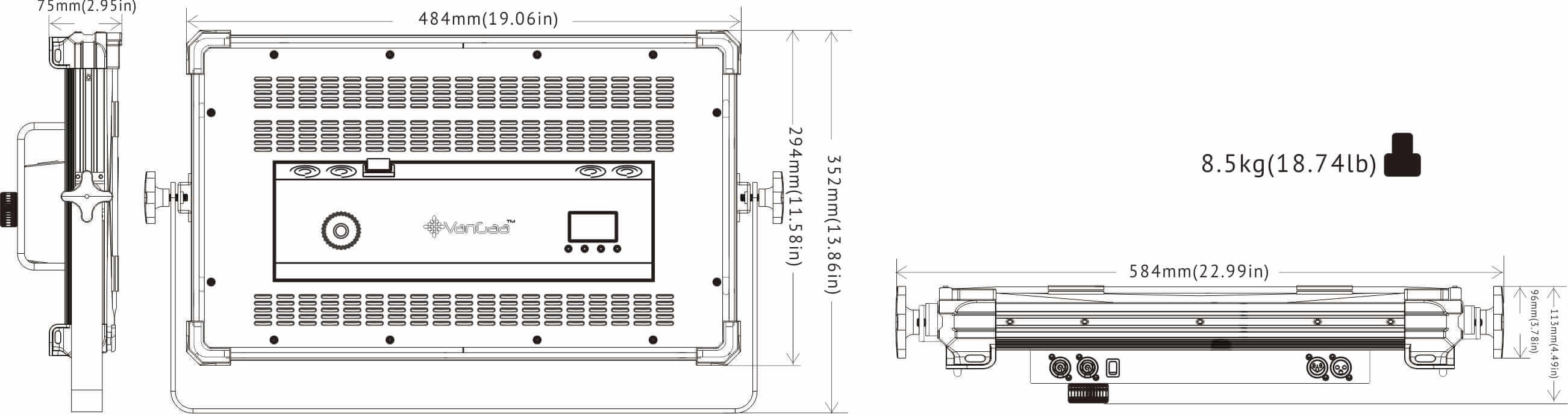 VG-HTC1480C Abmessungen