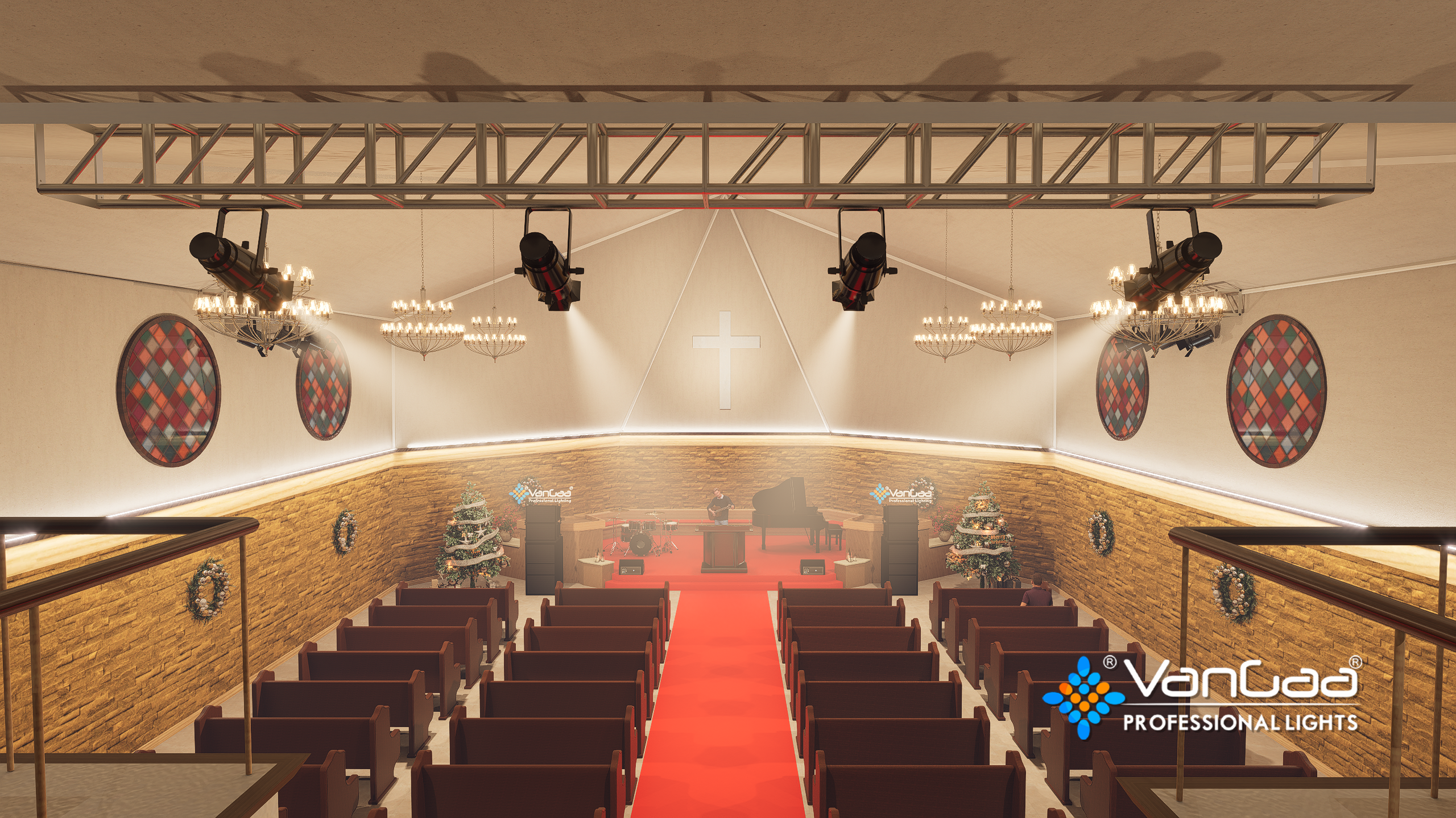 Kirchenauditorium-Beleuchtungsdesign: Ein Seelenheiligtum Mit "Ruhelicht" Schaffen – Die Friedliche Symphonie Von Ventilatorlosen Scheinwerfern Und Bildlichtern