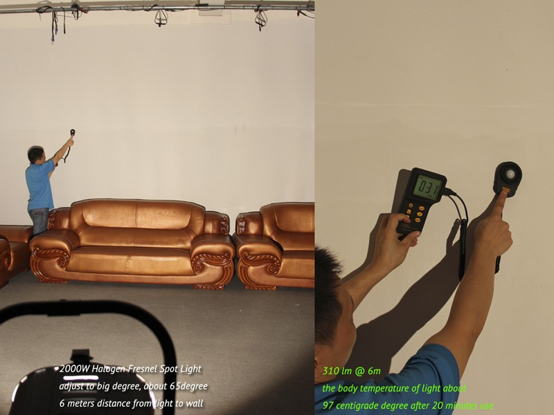 Professioneller Lichttest