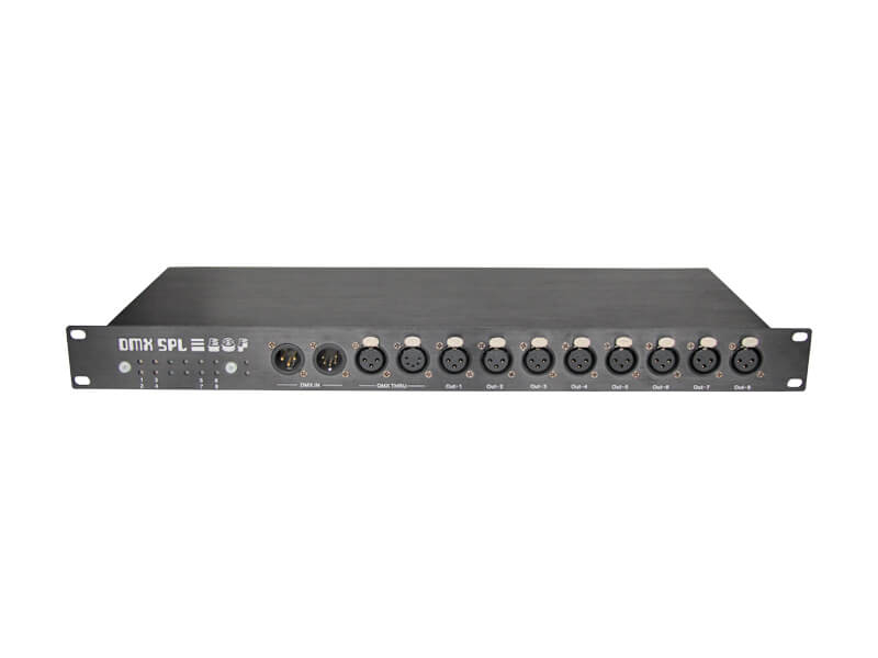 2 DMX-Eingänge und 8 DMX-Ausgänge DMX 512-Splitter