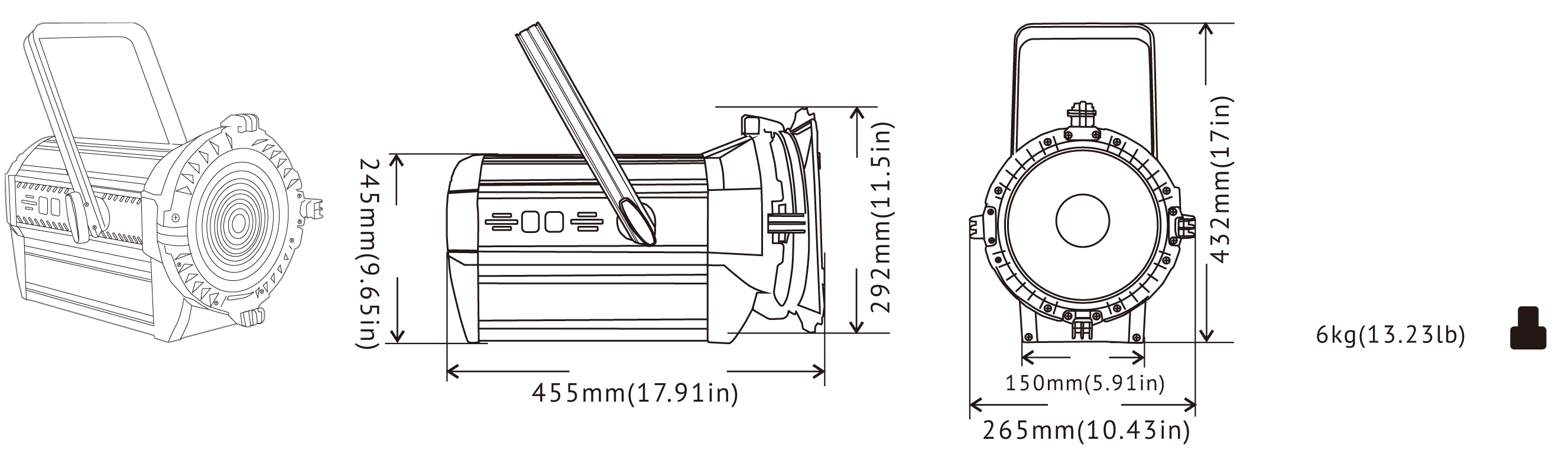 LED-Fresnel-Licht von VanGaa